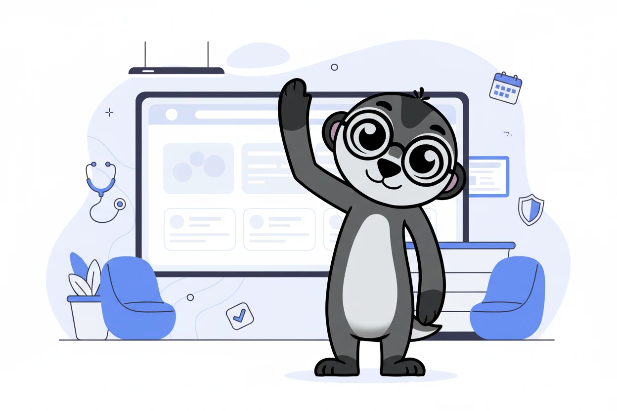 Darstellung einer modernen Website einer Arztpraxis.